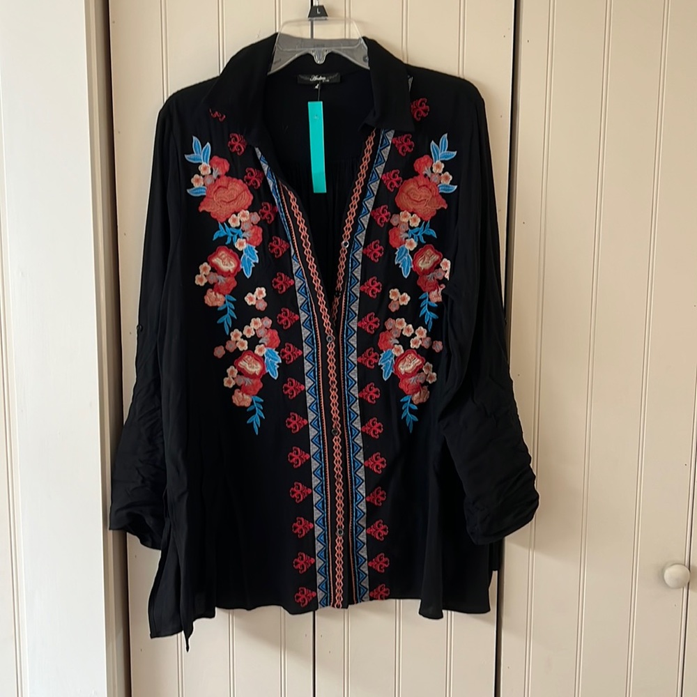 Embroidered western shirt
